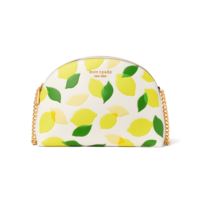 Kate Spade Morgan Double Zip Leather Dome Crossbody in Cafe 