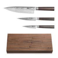 Cangshan Rain II Series 8-Piece Stainless Steel Forged Steak Knife Set in Bamboo Storage Chest