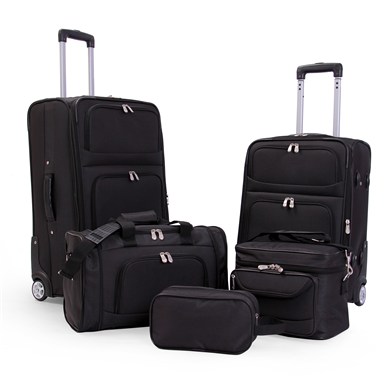 bob mackie expandable 5 piece luggage